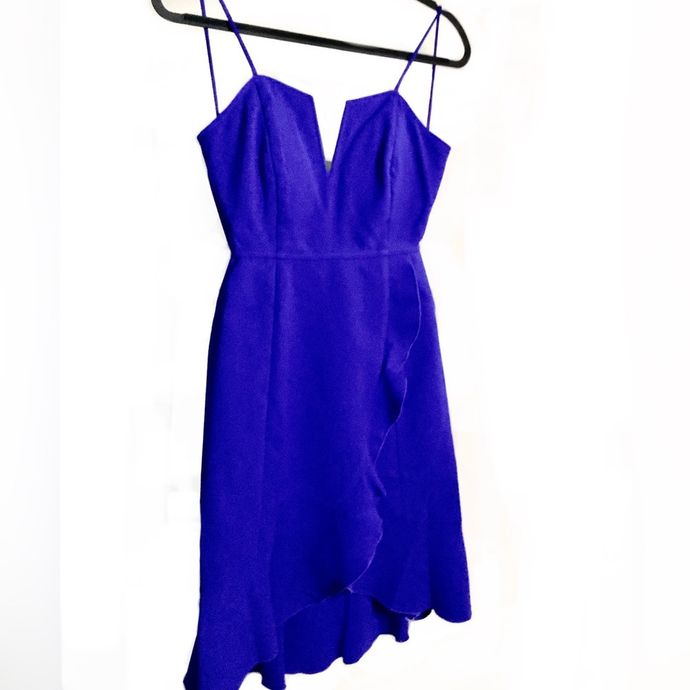 Beautiful Backless Q&A Blue  mini dress